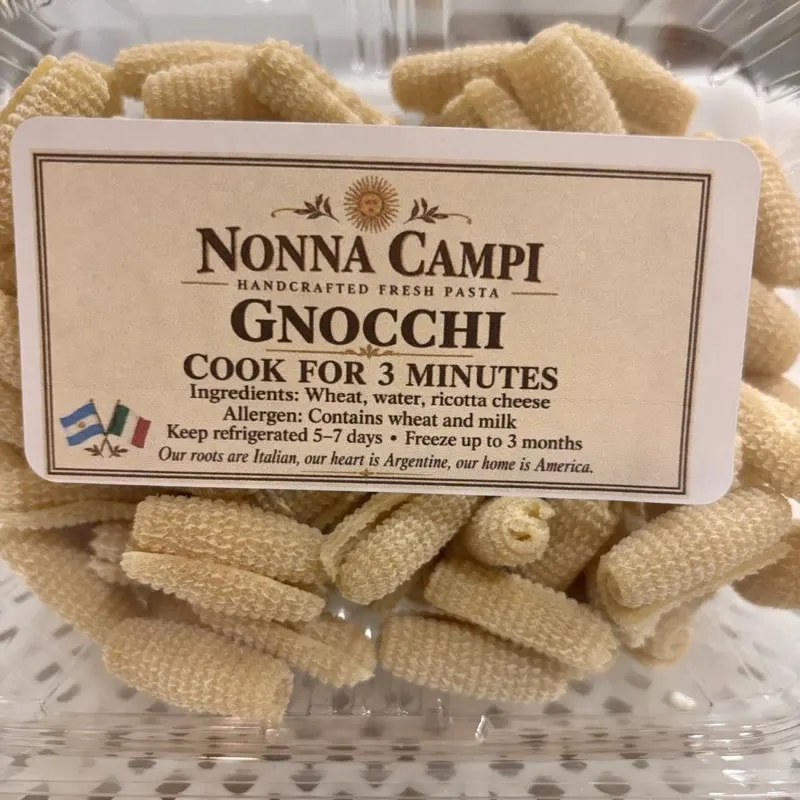 A tub of Nonna Campi gnocchi